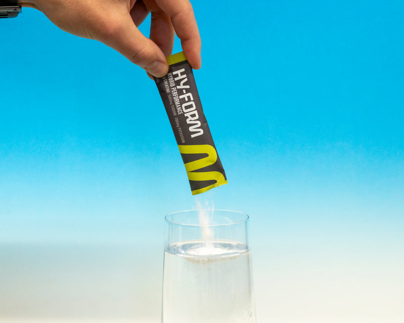 Pour into water.